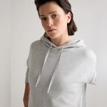 Quince SuperSoft Fleece Pullover Hoodie Heather Grey Size S Photo 1