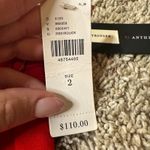 Anthropologie  THE ESSENTIAL TROUSERS in Vibrant Red size 2 NEW Christmas Photo 5