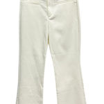 ZARA High Rise Kick Out Cropped Dress Pants White Cotton Blend size M Photo 0