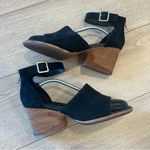 Kork-Ease  Gazania Black Suede Sandals Block Heel Leather Size 10 Photo 1