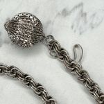 Silver Tone Double Ball Charm Metal Chain Link Belt Y2K One Size (OS) ✨ Photo 1