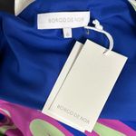 Borgo de Nor Aubrey One Shoulder Crepe Fringe Dress NWT Size 2 US (6 UK) Blue Photo 5