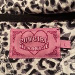 Cowgirl Hardware Animal Print Snap Western Shirt Black Size L Photo 6