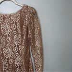 Vintage Ambria Lace Sparkle Mini Short Dress Gold Small 4 Photo 2