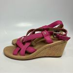UGG  Gaiana pink leather wedge sandals size 7‎ Photo 6