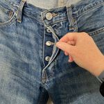 RE/DONE  Button Fly Frayed Hem Jeans Size 24 Crop Photo 4