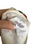 We Wore What  Dress 6 White Red Long Sleeve Roses Floral Puff Sleeve Cowl Photo 9