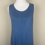 Papillon Dress Womens Medium Blue Layered Asymmetrical Lagenlook Midi Flowy Photo 12