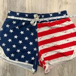 Cloud Chaser  American Flag Lounge Shorts USA Red White Blue Lace Accent Size L Photo 2