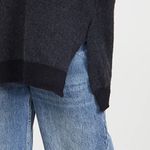 Free People Free‎ People Oversized V-Neck Sweater Black Gray Medium Photo 1