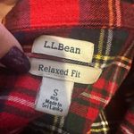 L.L.Bean Red plaid  button up shirt Photo 2