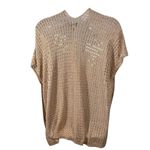 Rachel Zoe Metallic Tan Gold Bronze Open Knit Kimono Cardigan NWT One Size Photo 5