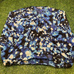 Jennifer Lopez Women's Plus Size Blue and White Tie-Dye mesh blouse top (2XL) Photo 0