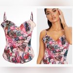 Pretty Little Thing  Top Women 8 Rose Renaissance Strappy Quilt Detail Corset Photo 10