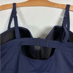 Torrid Peplum Underwire Swim Top Blue Underwire Push Up Tankini sz 3x DD Photo 5
