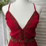 Tobi Red Beaded Romper Photo 1