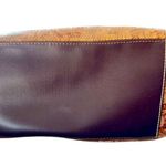 Relic NWOT By Fossil Brown Leather Paisley Print Satchel, Embossed, Leather Snap Photo 7