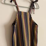 Madewell Texture and Thread Tie Shoulder Rainbow Crochet Tank Top Size S Photo 3
