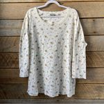 Disney Vintage Winnie the Pooh Floral Top Cotton Henley Pajama Shirt Women’s XL Photo 8