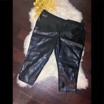 Joan Rivers Joan River black faux leather front panel cropped pants sz 3XP Photo 1