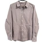 J.Jill  Striped Button Down Long Sleeve Shirt LARGE Photo 0