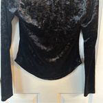 Free People Perfect Date Velvet Top - Black - Size Small Photo 3