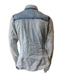 Dishe White & Blue Bedazzled Button Down Shirt (M) Size M Photo 5