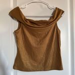 EXPRESS  gold off the shoulder top Photo 0
