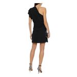 IRO NWT Bonzac one-shoulder ruffled crepe mini dress Black sz 42 US XL $450 Photo 3