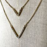 Victoria's Secret Victoria Secret double V rhinestone pendant necklace Photo 9