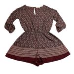 O'drey & Aggi Floral Print Playsuit Romper Size S Boho Festival Colorful Party Red Photo 0