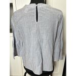 Urban Romantics  Size M Tunic Top Bell 3/4 Sleeves‎ Light Blue Coral Embroidered Photo 10