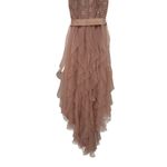 Teeze Me  Metallic Lace Glitter Mesh High Low
Dress in Blush, Sz 1/2 Photo 8