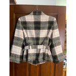 CAbi  belted plaid cropped pea coat size 8 Photo 4