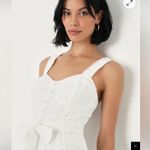 LuLus Sweetest Angel Ivory Eyelet Embroidered Tie Photo 1