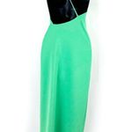 Solace London  Green Petch Maxi Dress Asymmetric One Shoulder Thigh Slit US 0 Photo 2