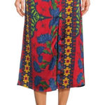 Chelsea and Violet | Vibrant Satin Midi Skirt Photo 0