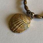 Vintage Shell Beaded Seashell Pendant Boho Necklace Photo 2