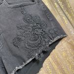 American Eagle  Outfitters Black Embroidered Lace Hi Rise Shortie Shorts 12 Photo 6