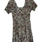 Vintage 80s Energie Bi Currants Floral Button Front Romper Size Small Black Photo 1