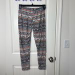 NWOT Bobbie Brooks women’s Aztec multicolor soft stretch leggings pants lounge Blue Size XL Photo 3
