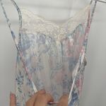 Unbranded Vintage Pink Blue Floral Nightgown Dress Lace Coquette Size Large Photo 7