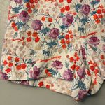 Ann Taylor  white and purple floral high waisted side zip dressy shorts size 8 Photo 9