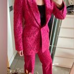 ZARA 💖  PINK TAILORED LACE BLAZER JACKET Photo 4