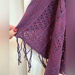 LuLaRoe Purple Mimi Fringe Knit Button Poncho Shall Cardigan Size O/S Fits All Photo 5
