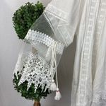 VICI White Crochet Lace Boho Peasant Festival Long Sleeve Blouse Top S Photo 3