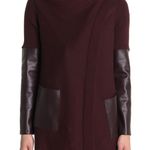 BLANK NYC NEW Faux Leather Trim High/Low Cardigan Photo 1