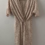 Classiques Entier  Size 8 Multicolor Printed Silk Blend Surplice Ruched Dress Photo 0