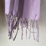 NEW Dusty Rose Silk Pashmina Scarf Wrap Shawl Checked Fringe Pink Photo 1