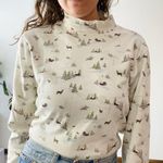 Croft & Barrow VINTAGE  Snowy Granny Turtleneck Top Photo 0